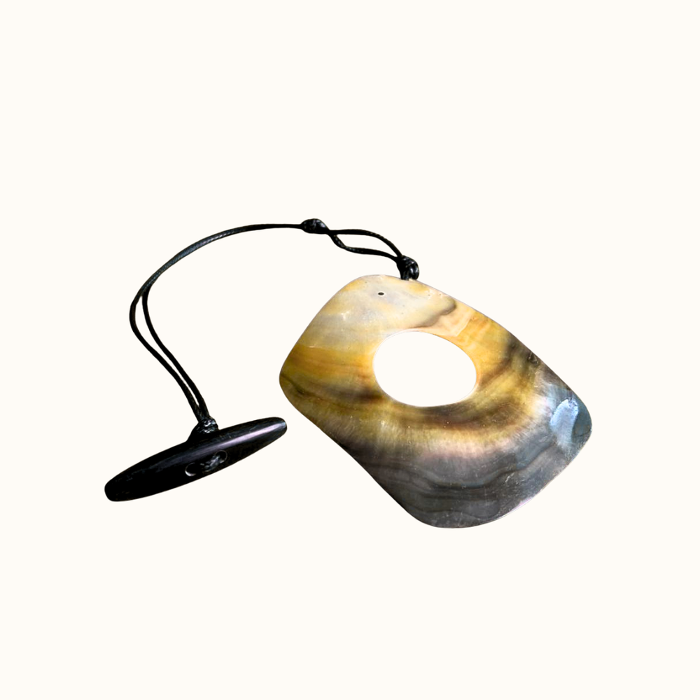 Bag Charm Shell Geometric