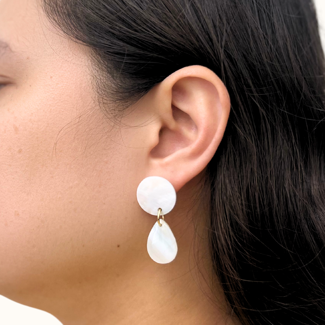 Bighani Mother of Pearl Earrings