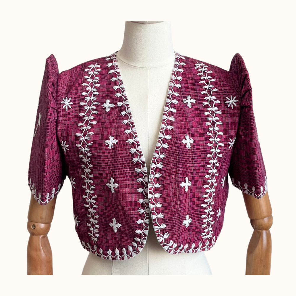 Binakol Bolero with Itneg Embroidery