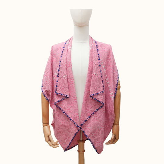 2-way Binakol Poncho with Itneg Embroidery