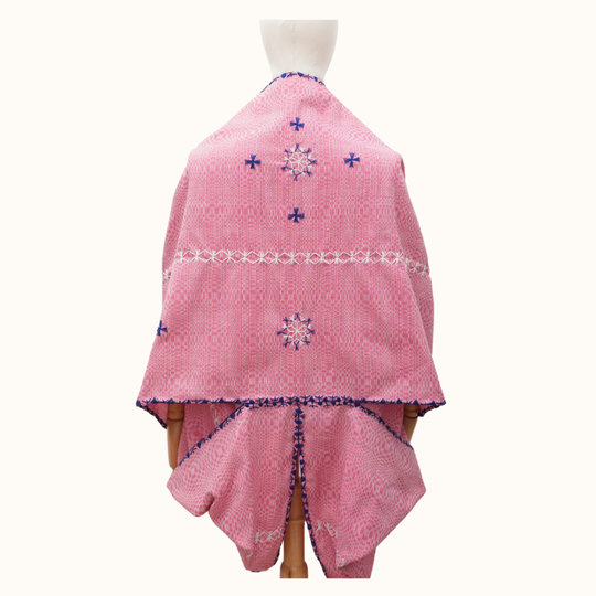 2-way Binakol Poncho with Itneg Embroidery