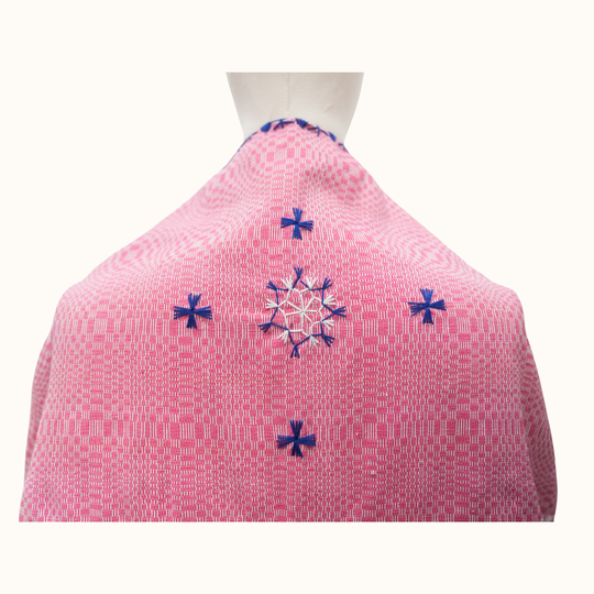 2-way Binakol Poncho with Itneg Embroidery