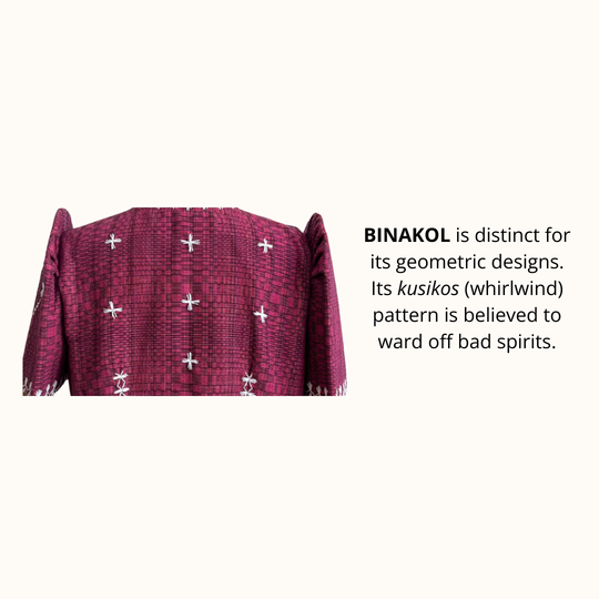 Reversible Binakol-Kantarines Poncho with Itneg Embroidery