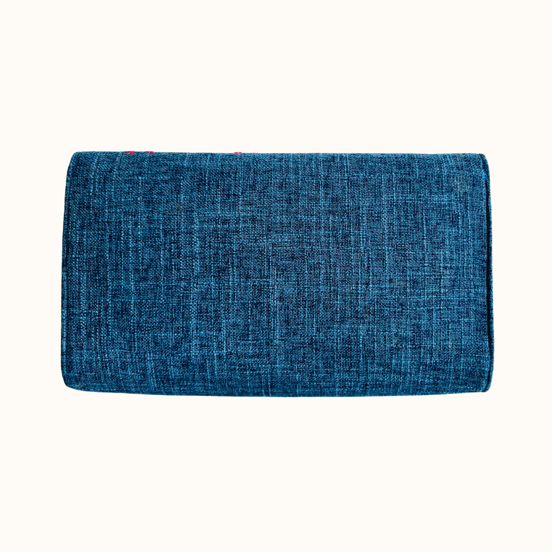 T'boli Hand-embroidered Clutch Bag with Brass Gong