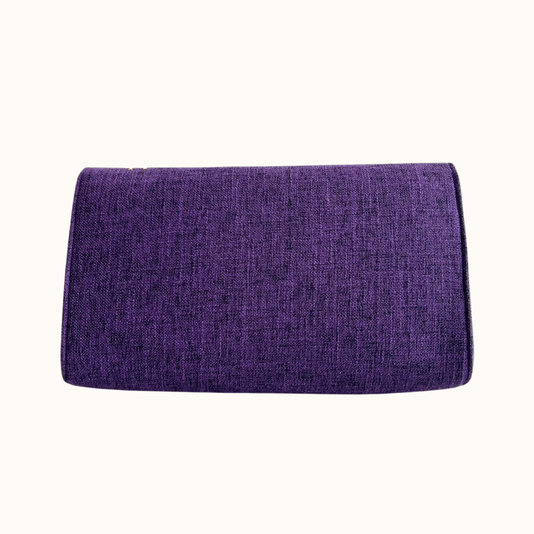 T'boli Hand-embroidered Clutch Bag with Brass Gong