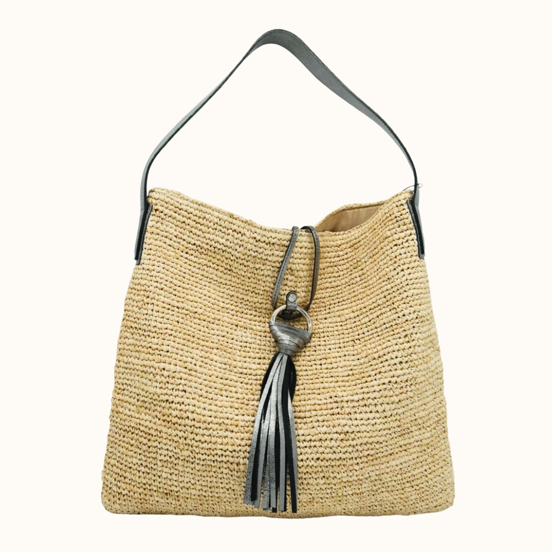 Raffia one-shoulder bag - IK223005