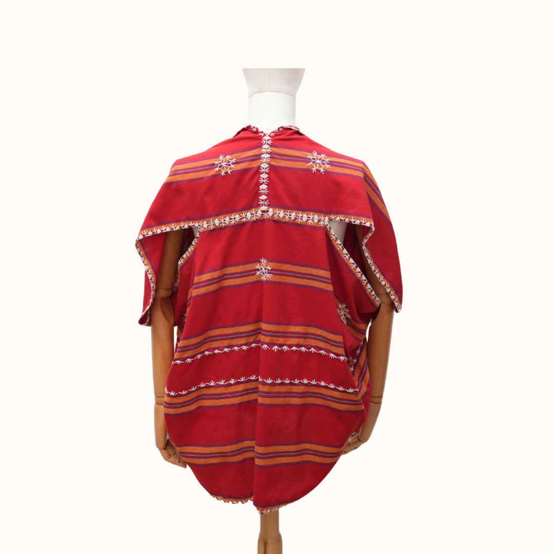 Kantarines Poncho with Itneg Embroidery