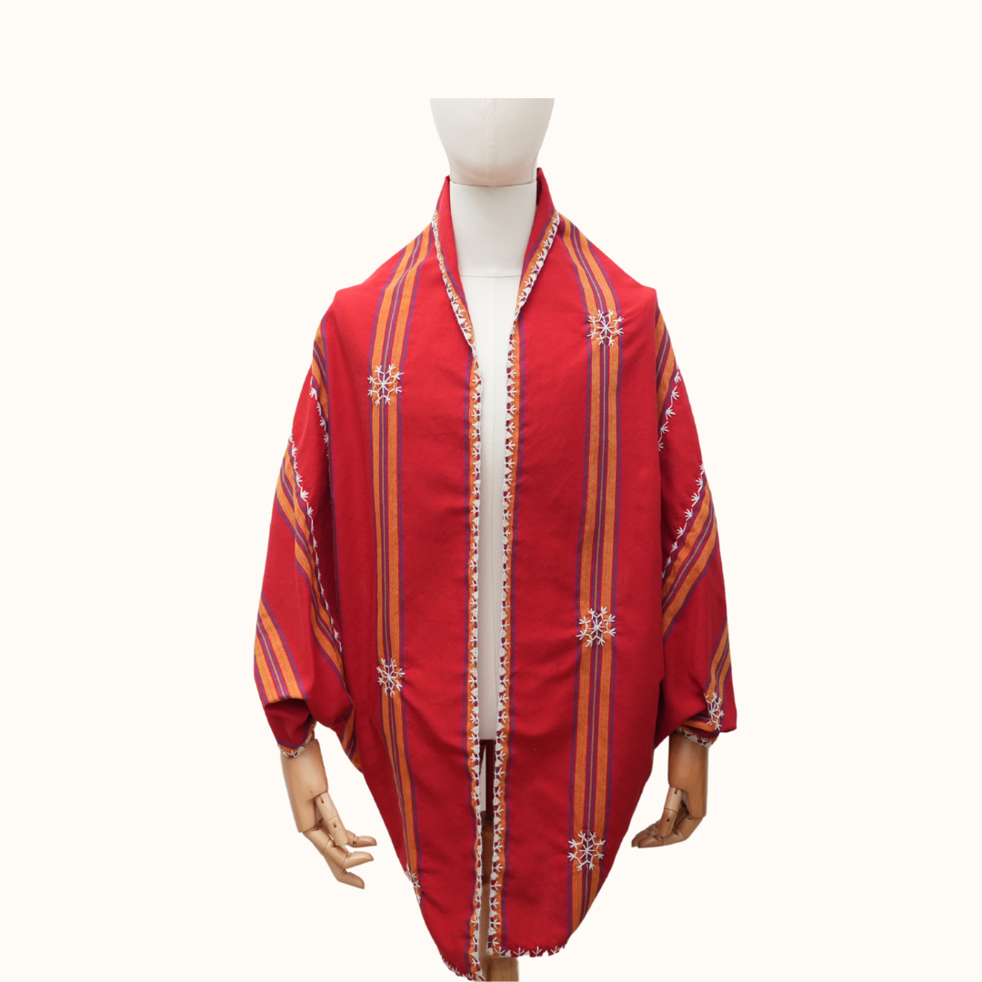 Kantarines Poncho with Itneg Embroidery