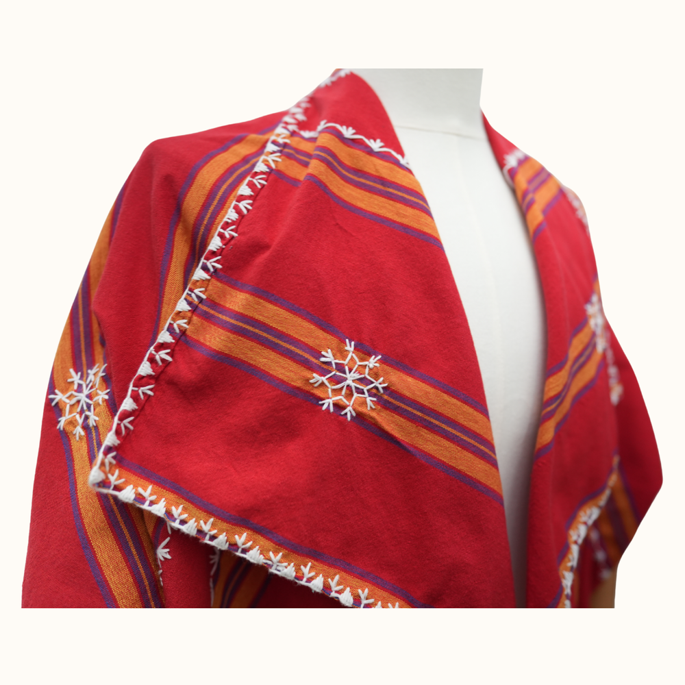 Kantarines Poncho with Itneg Embroidery