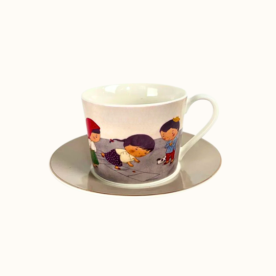 Larong Pinoy Cup & Saucer Set of 4