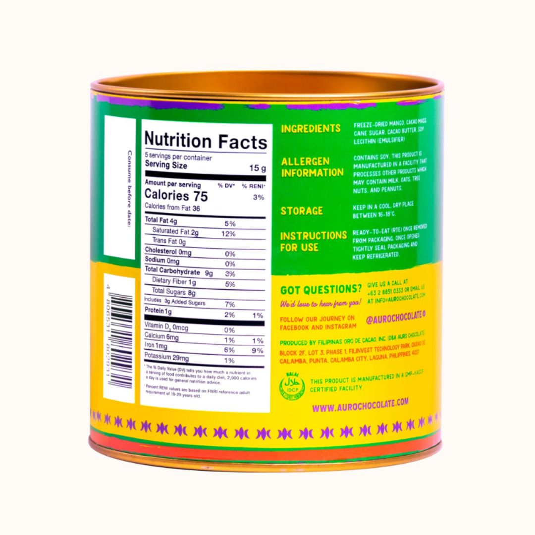 Dark Chocolate Covered Freeze Dried Mango Crunch