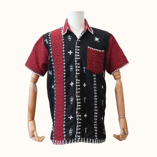 Pinilian-Kantarines Men's Polo with Itneg Embroidery