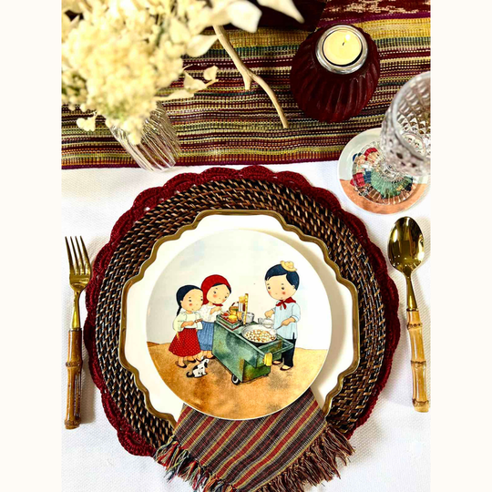Street Food Salad Plate Set of 4