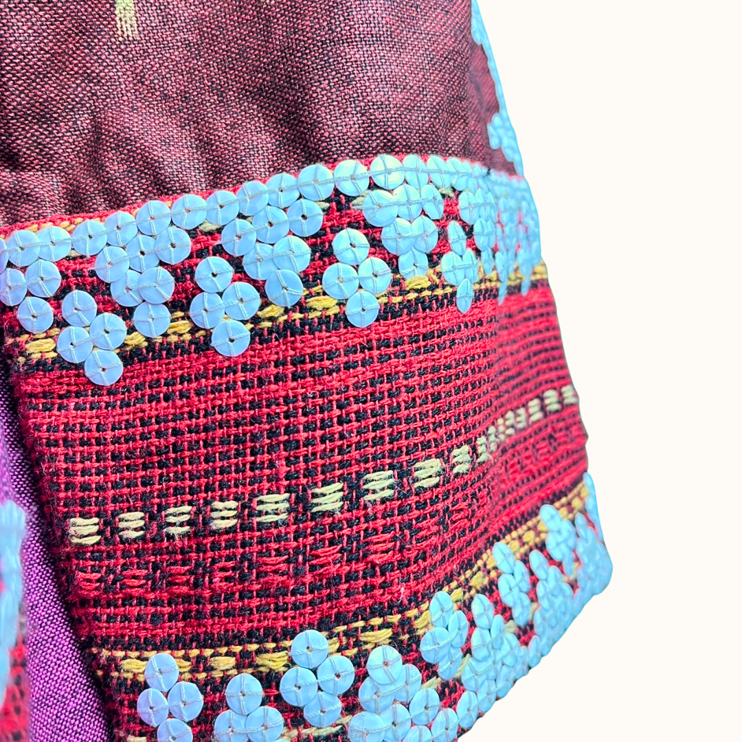 T'boli Beaded Blazer Maroon