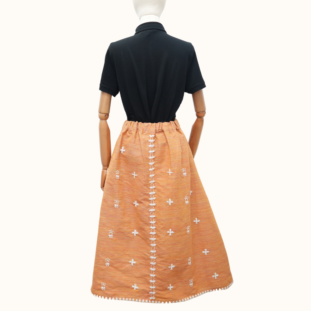 Tiniri Long Skirt with Itneg Embroidery