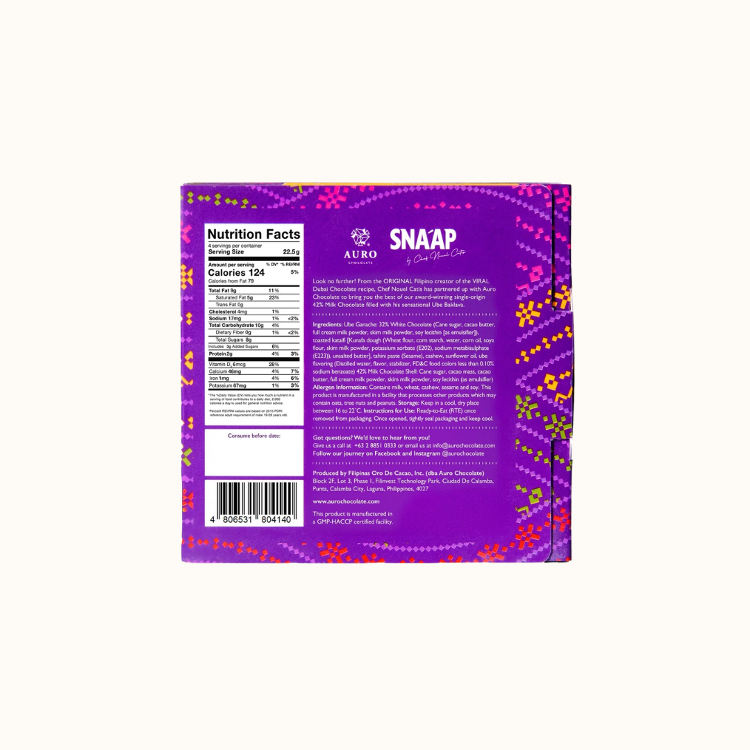 Auro x SNA'AP Manila Chocolate Ube Baklava